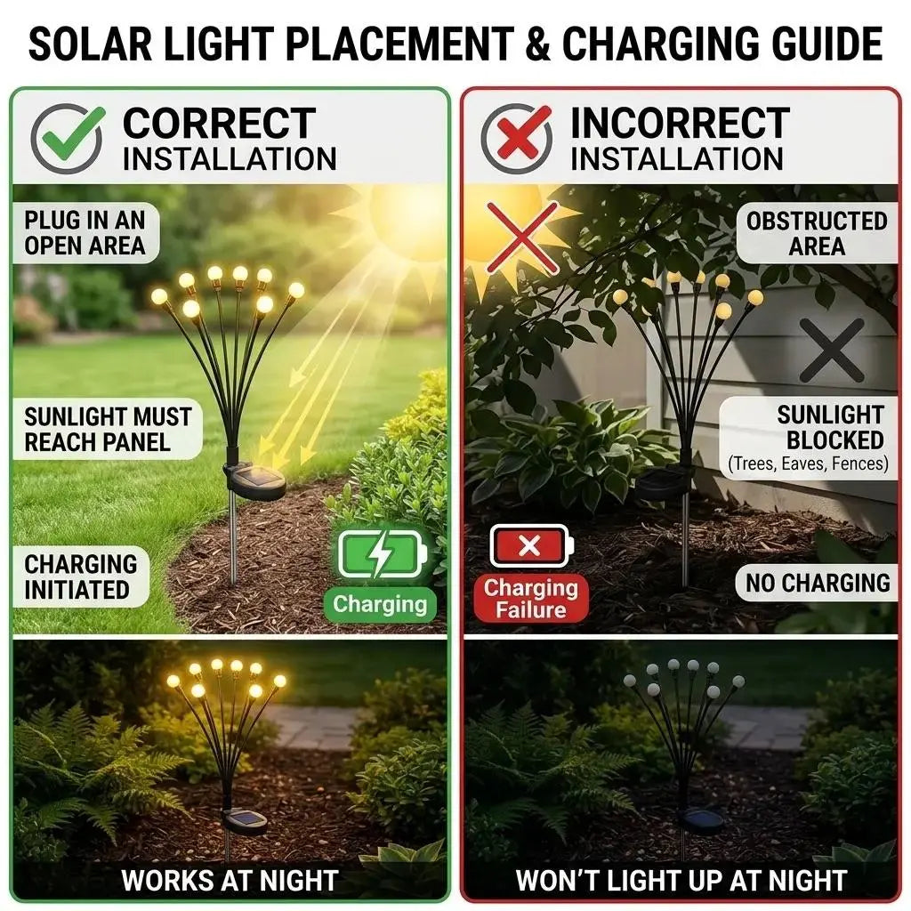 Professional Outdoor Solar Firefly Lights - Waterproof Garden Stake Illumination, Available in 4 or 8 Packs, Featuring Auto Dusk-To-Dawn Functionality with 32 or 64 LED Bulbs for Yard, Patio, Pathway, Walkway, and Landscape Decoration