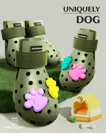 Premium Dog Boots for Hot Pavement - Protective Footwear for Small, Medium, and Large Dogs, Easy-On/Off, Non-Slip, Waterproof, and Easy-Clean Booties for Beach and Snow Activities