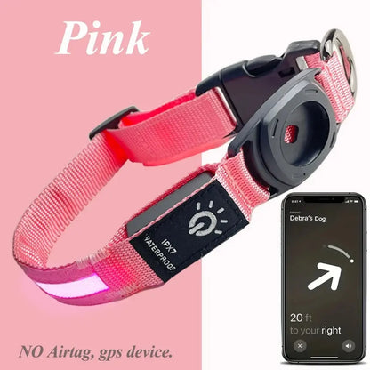 Smart Dog Collars Compatible with Apple AirTag Trackers