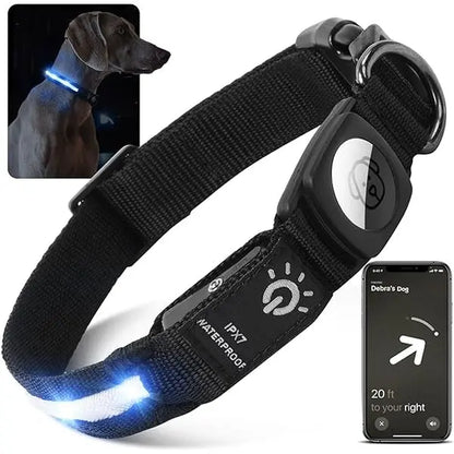Smart Dog Collars Compatible with Apple AirTag Trackers