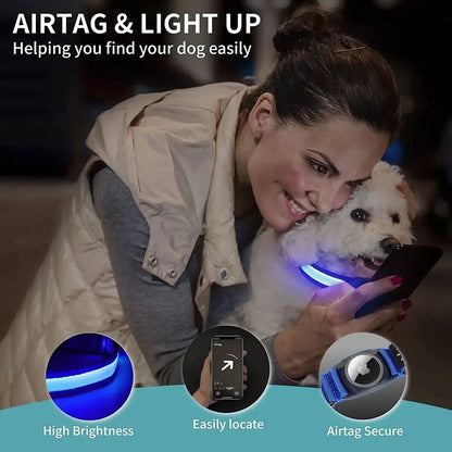 Smart Dog Collars Compatible with Apple AirTag Trackers