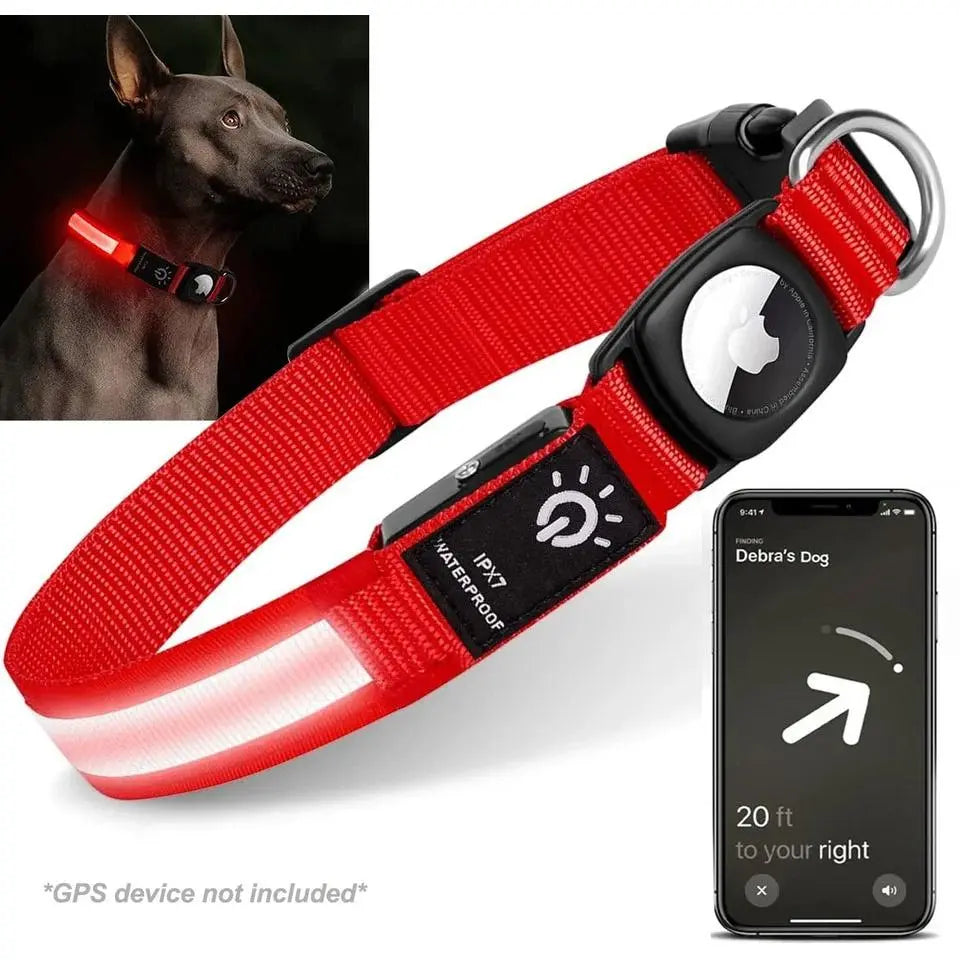 Smart Dog Collars Compatible with Apple AirTag Trackers