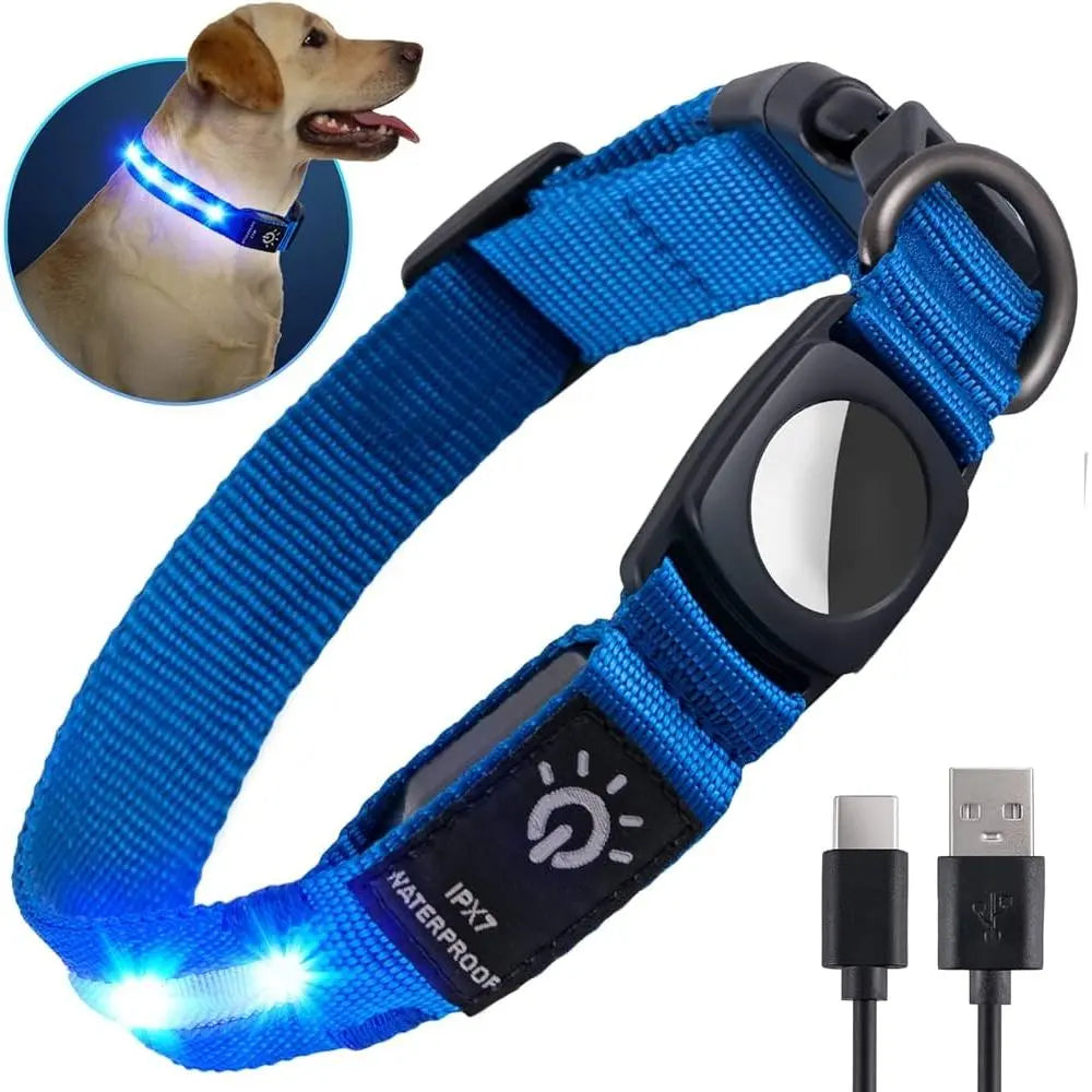 Smart Dog Collars Compatible with Apple AirTag Trackers