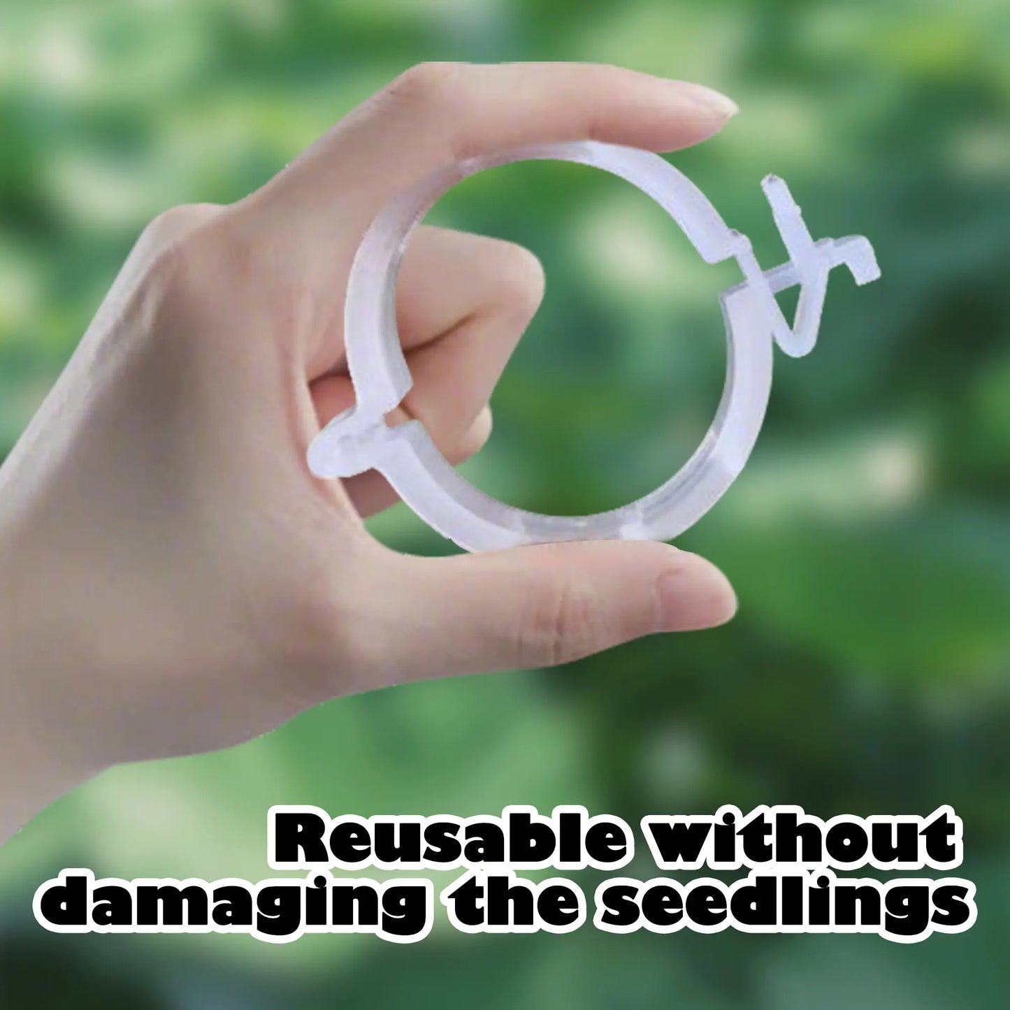 100 Count Plant Support Clips for Upright Growth of Tomato and Grape Vines - White Plastic Trellis Clips for Vegetables