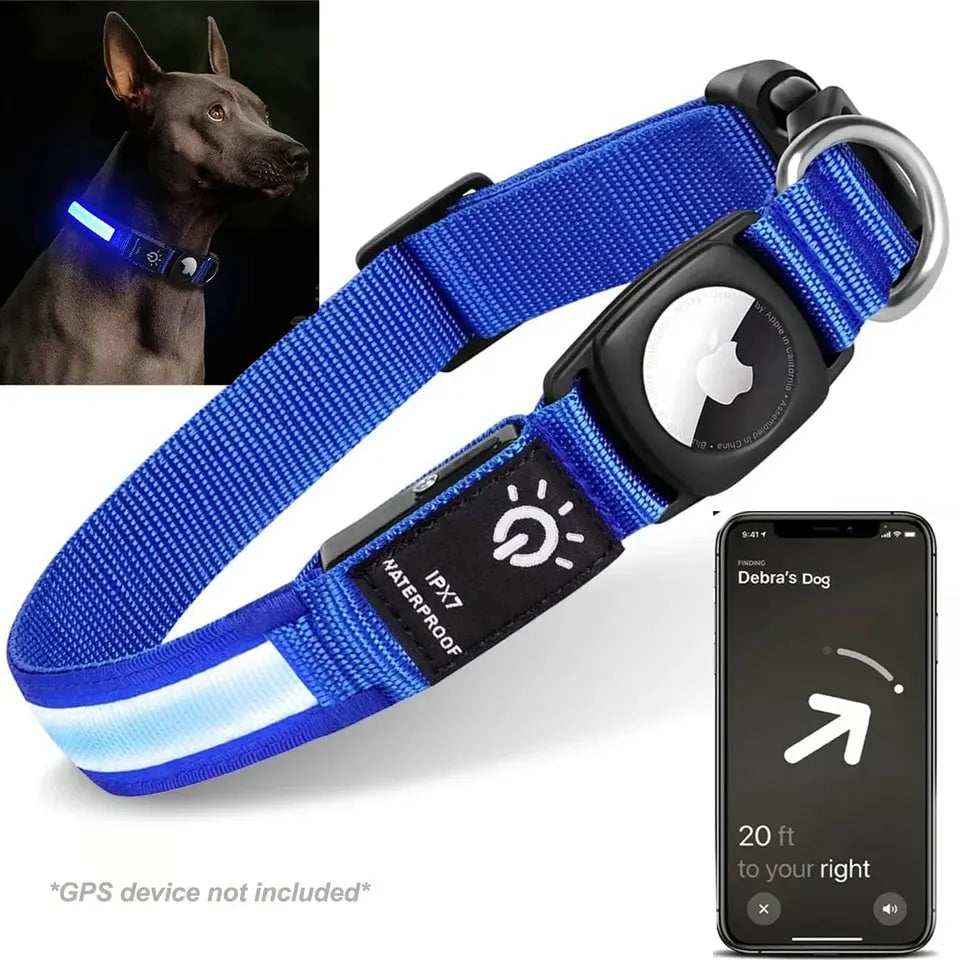 Smart Dog Collars Compatible with Apple AirTag Trackers
